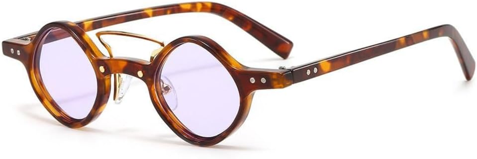 

Маленькие круглые солнцезащитные очки для мужчин и женщин в стиле ретро, ​​стимпанк, винтажные градиентные очки для вождения, защита от УФ-излучения UV400, C6, один размер TYUVIVO, C6