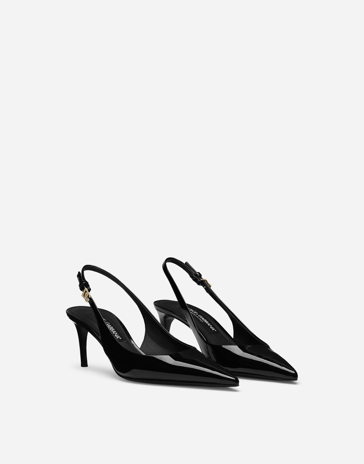 Лаковые туфли с открытой пяткой Dolce & Gabbana, черный — фото 2