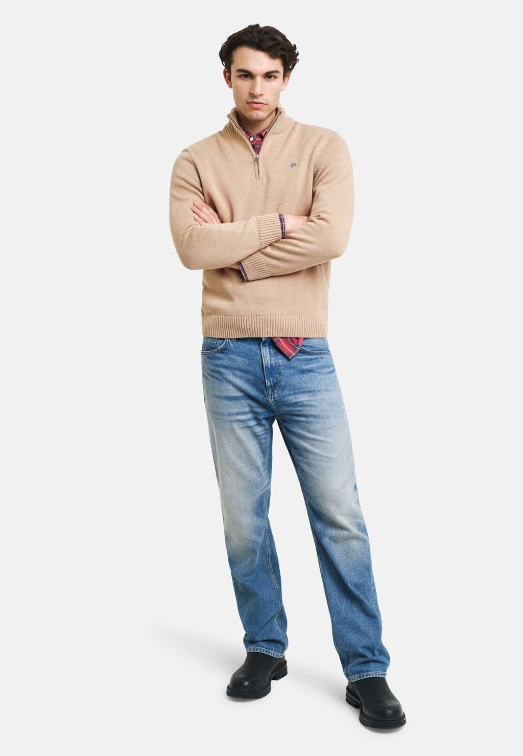 

Джемпер CASUAL HALF ZIP GANT, хаки
