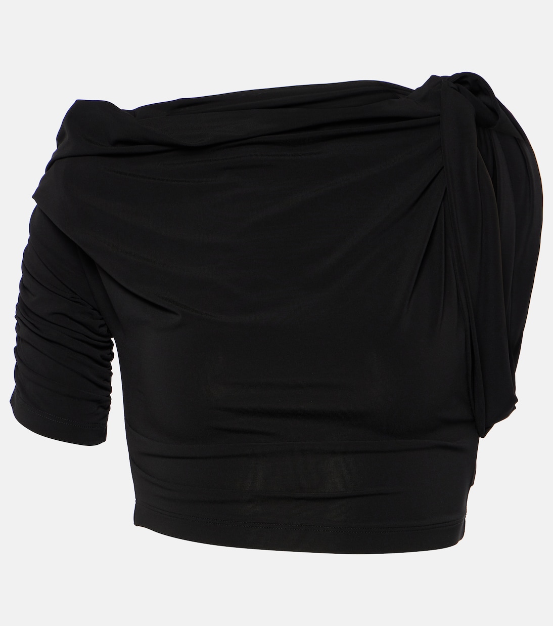 

Укороченный топ из джерси Le Haut Drapeado Jacquemus, черный