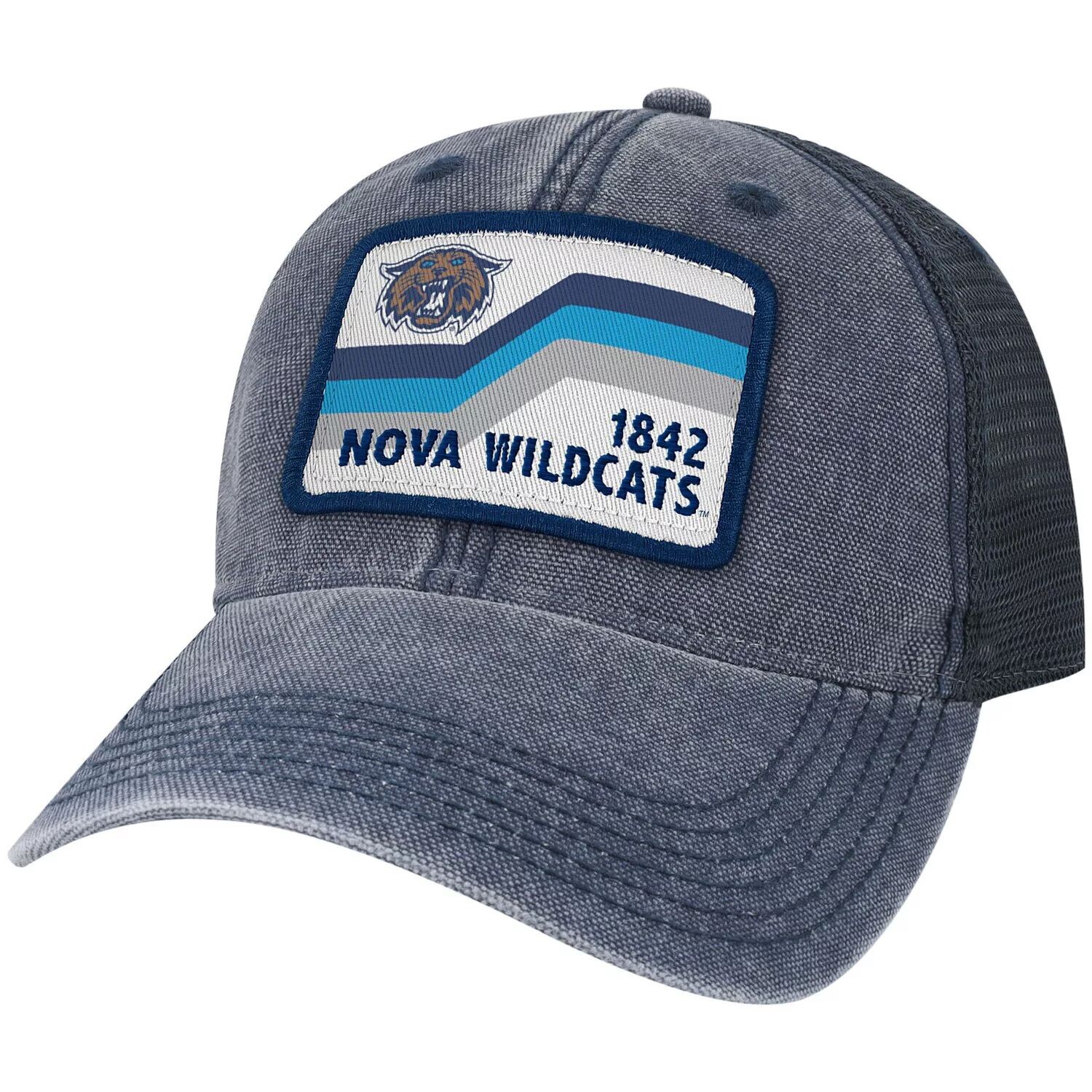 

Мужская темно-синяя кепка Villanova Wildcats Sun & Bars Dashboard Trucker Snapback