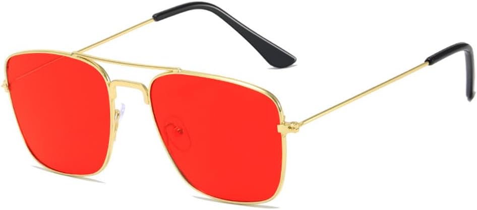 

Мужские солнцезащитные очки, винтажные металлические солнцезащитные очки для женщин, солнцезащитные очки-маски, женские солнцезащитные очки для женщин и мужчин LOVQZAOF, Red