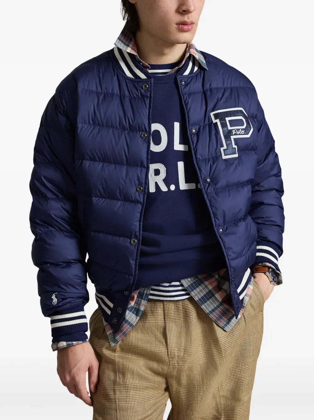 Стеганая куртка-бомбер Polo Ralph Lauren, синий — фото 3
