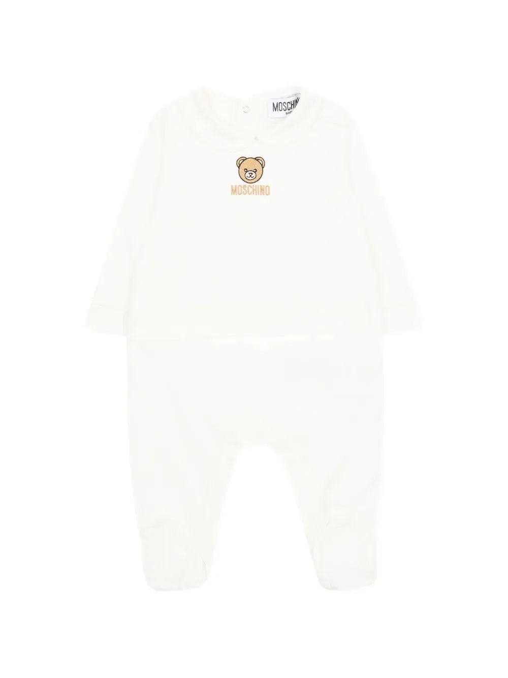 Пижама «Тедди» с вышивкой Moschino Kids, нейтральный