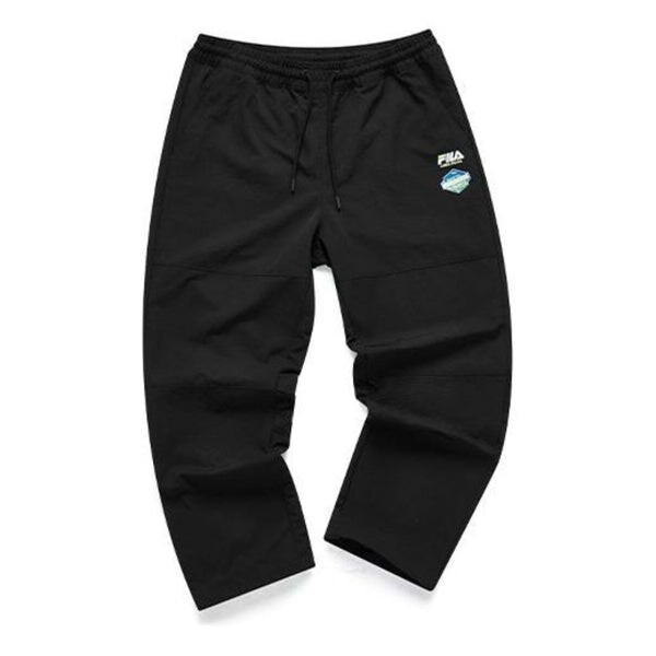 

Брюки mesh panel loose fit casual woven pants 'black' Fila Fusion, черный