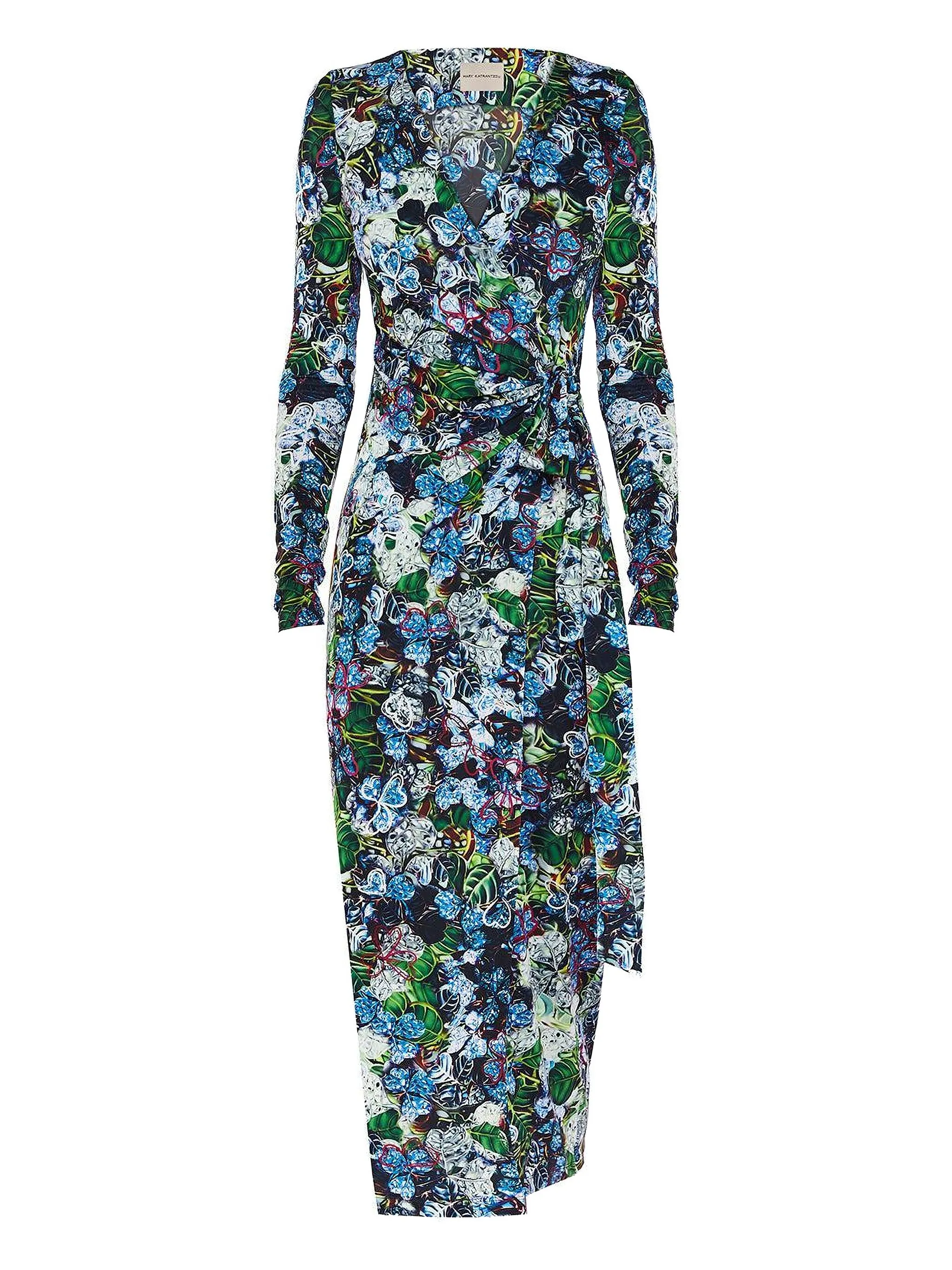 

Платье Karola с цветочным принтом Mary Katrantzou, синий