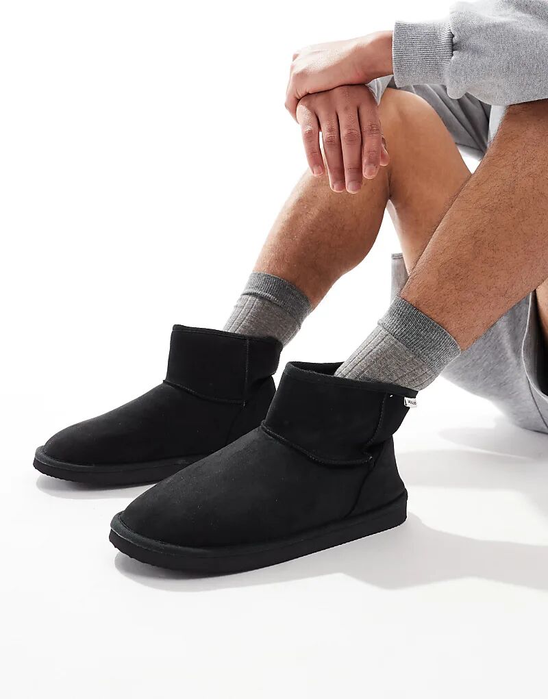 

Сапоги из искусственной замши черного цвета Jack & Jones