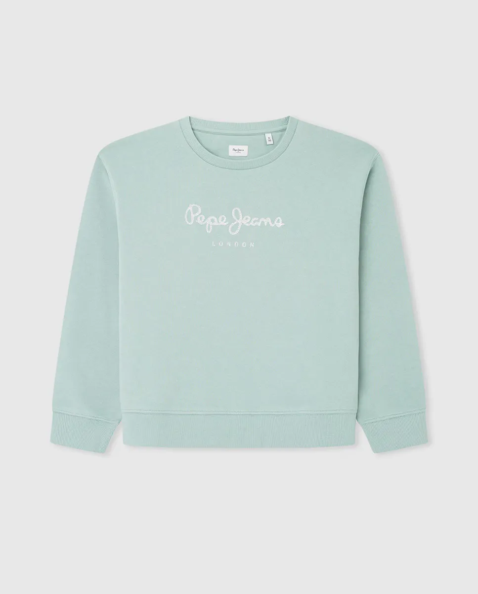 

Базовый свитшот для девочек Pepe Jeans, зеленый