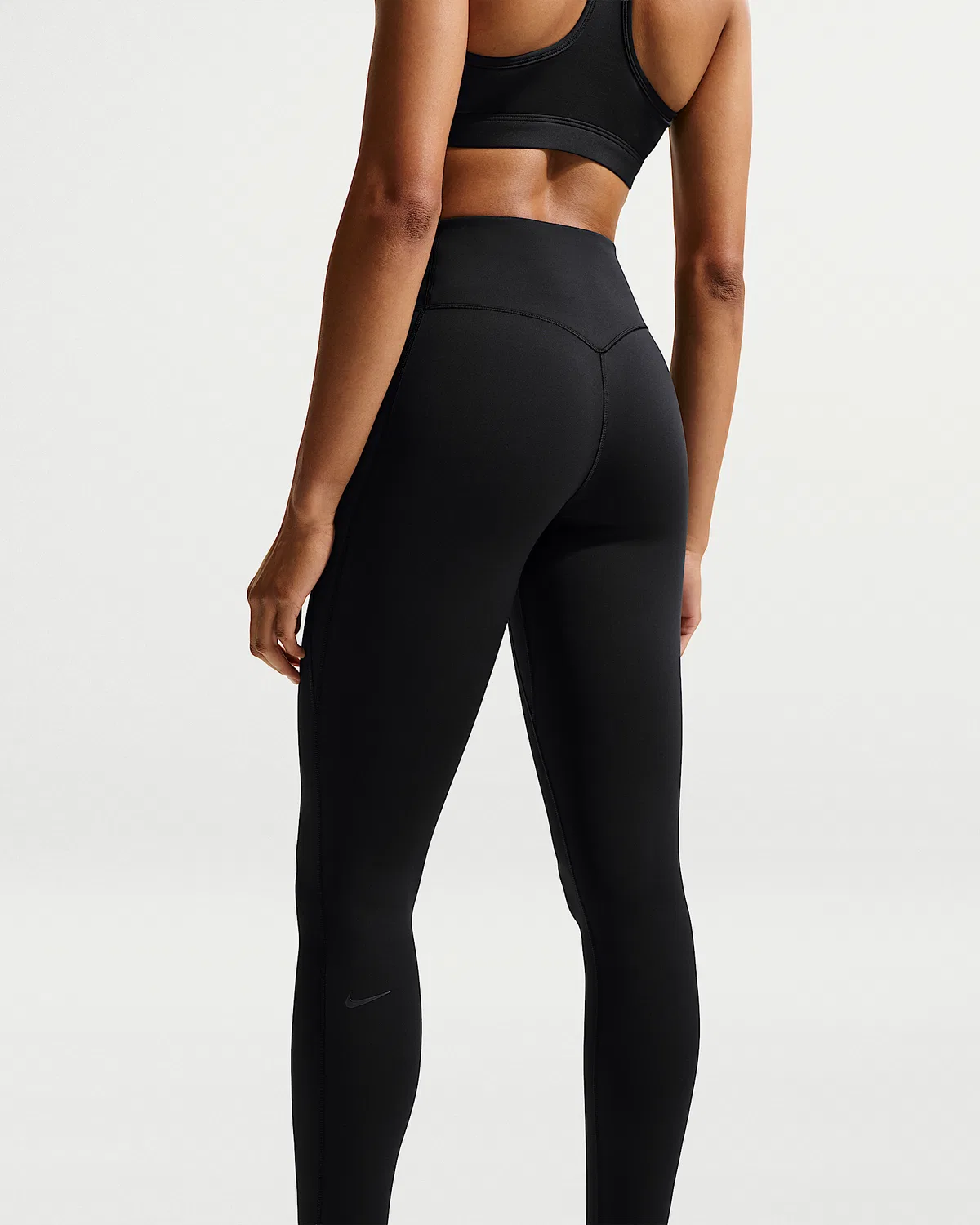 Женские леггинсы Nike Universa с высокой посадкой, без переднего шва, Black/Anthracite/Dark Smoke Grey — фото 3