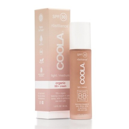 

COOLA Organic Rosilliance BB-крем с SPF 30, тональный увлажняющий крем, солнцезащитный крем и тональная основа, 1,5 жидких унций, свежая роза