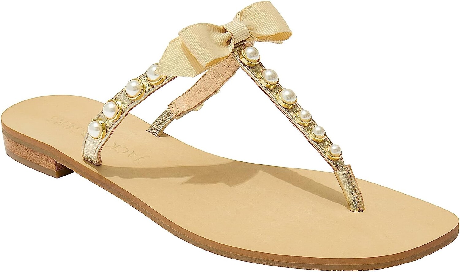 Сандалии Jack Rogers Sand Piper Bow Pearl Sandal, цвет Platinum