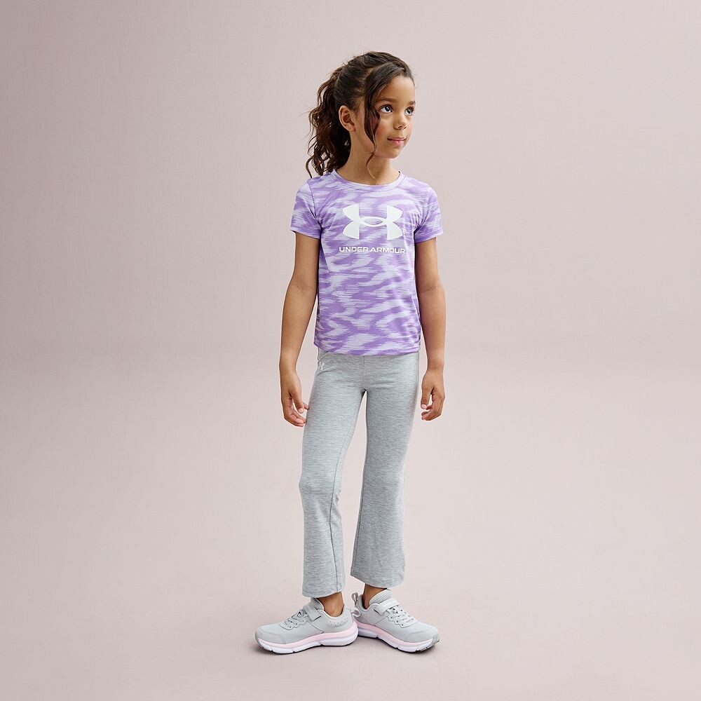 

Комплект из 2 футболок с короткими рукавами и штанов для йоги Under Armour для девочек 4–6 лет, серый