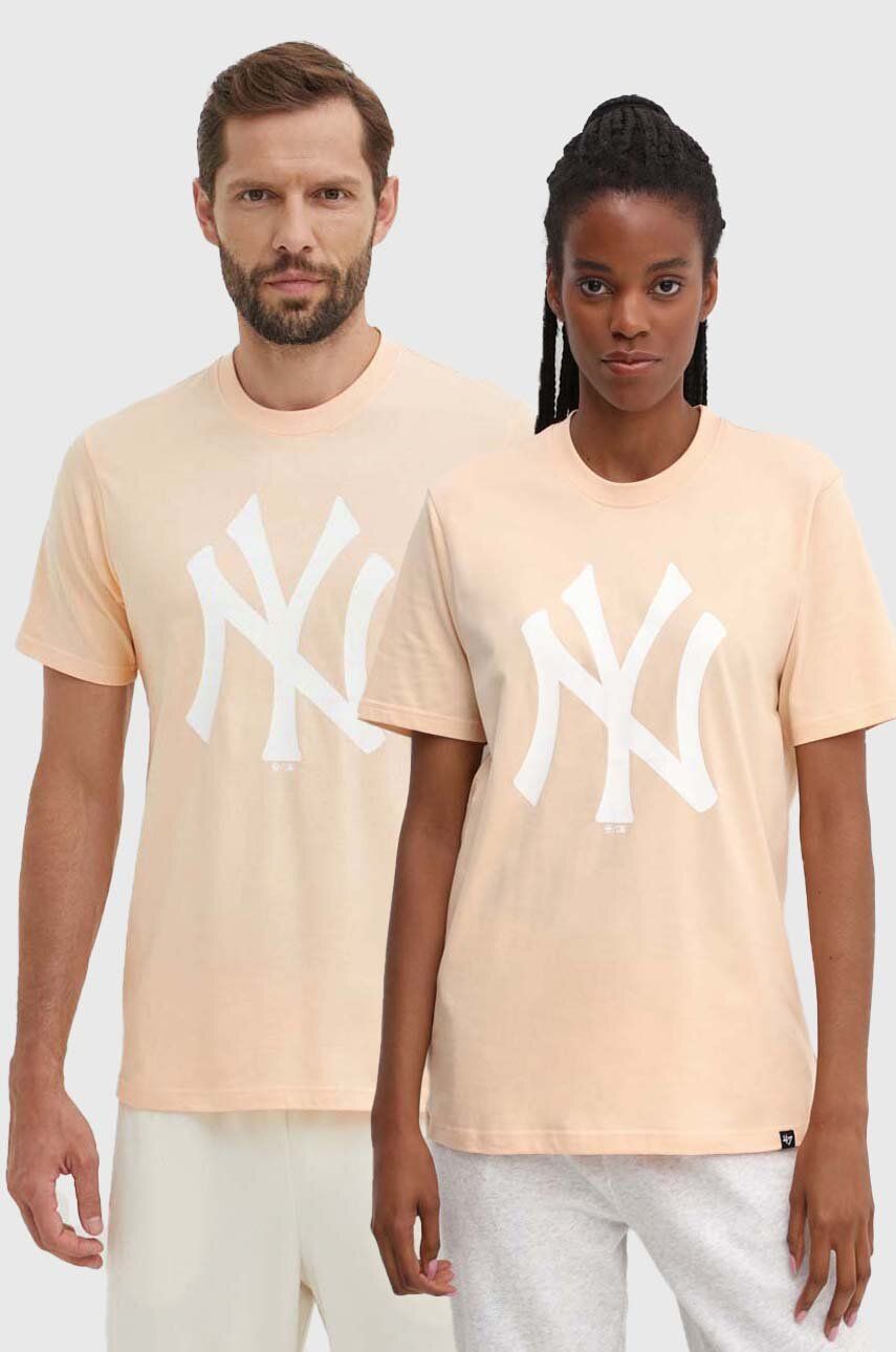 

Хлопковая футболка MLB New York Yankees 47 brand, оранжевый