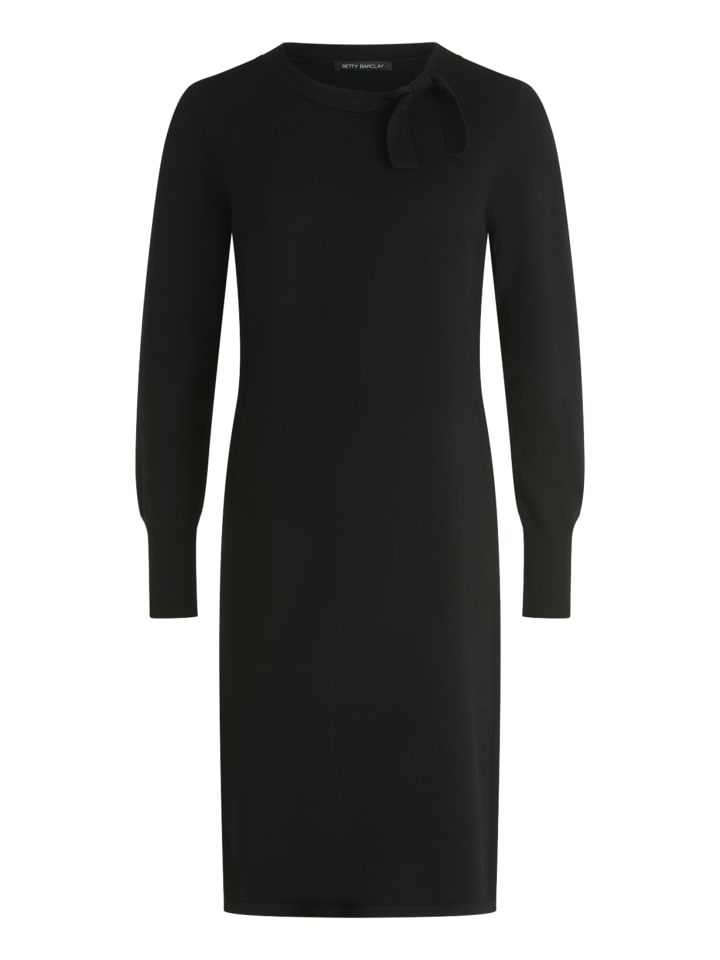 

Betty Barclay Черное вязаное платье с бантом