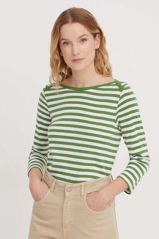 

Хлопок с длинным рукавом United Colors of Benetton, зеленый