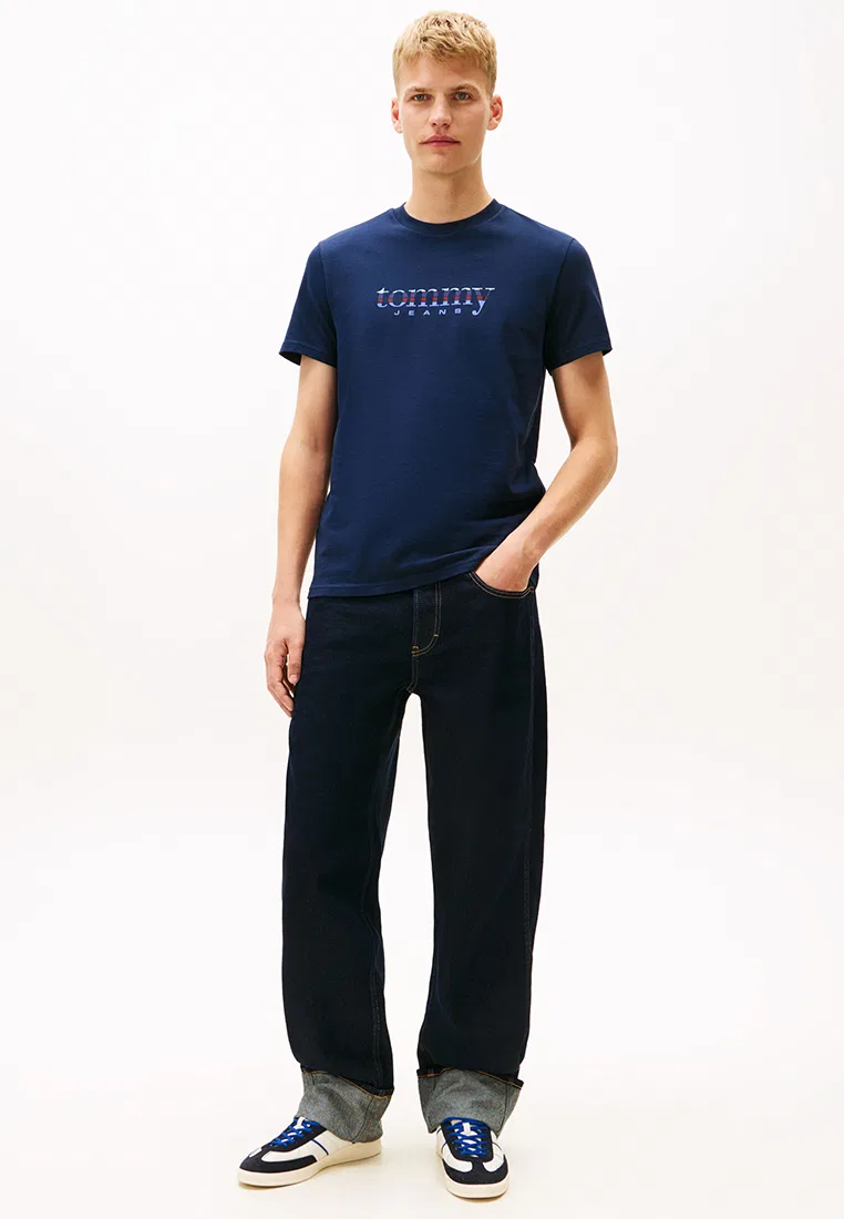 Футболка с коротким рукавом, Slim Entry DNA, Tommy Jeans Tommy Hilfiger, темно-синий — фото 4