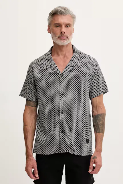 Пляжная рубашка из вискозы Beach Shirt BOSS, серый