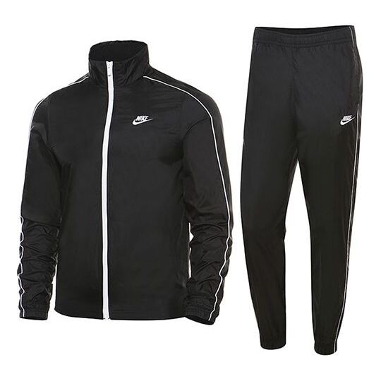 

Костюм outdoor sports training ventilate suit male black Nike, черный