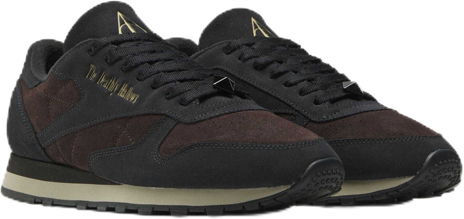 

Кроссовки Reebok Unisex-Adult Harry Potter Classic Leather, черный/золотой