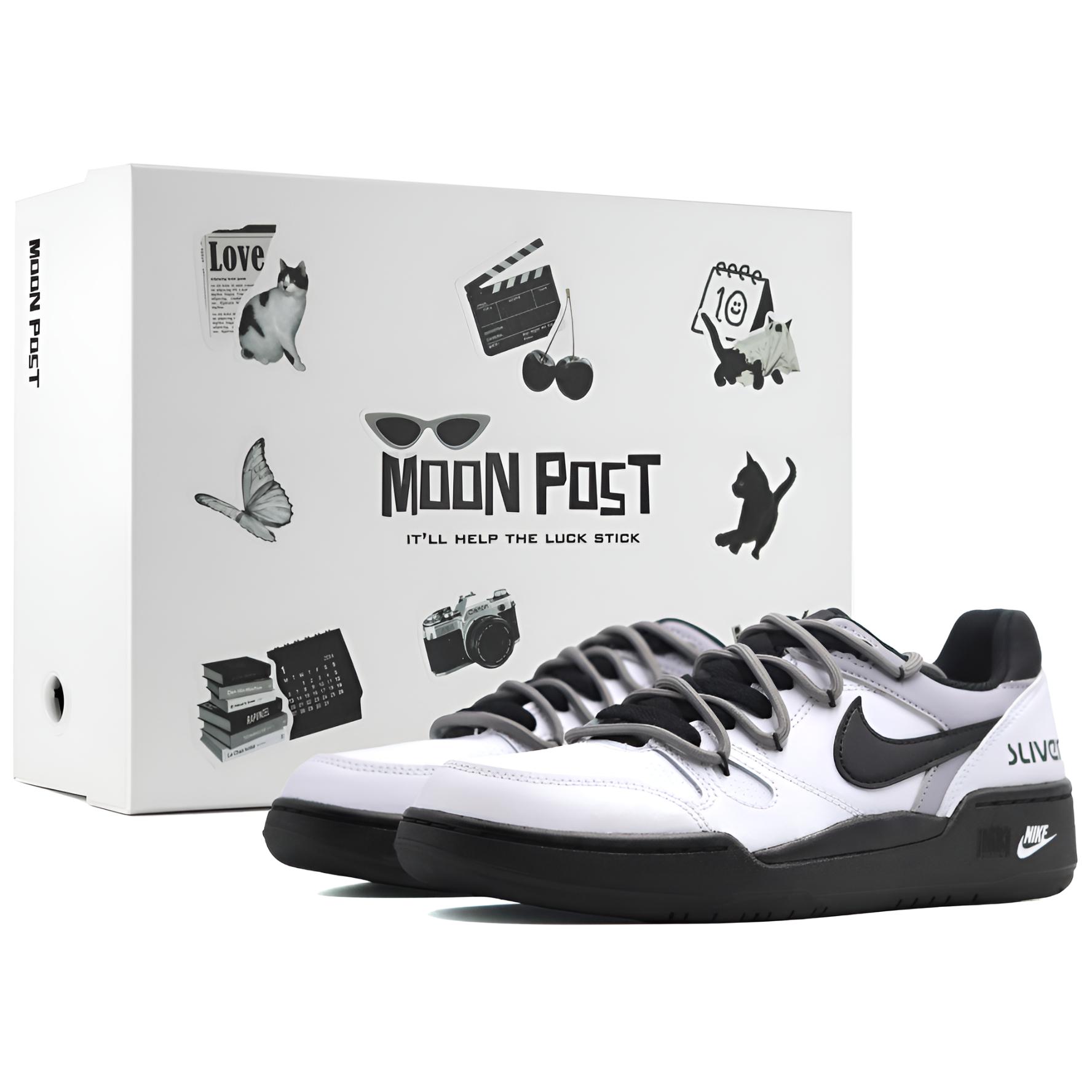 

Nike Полноразмерные кроссовки для скейтбординга Gravity Neighborhood, легкие низкие, мужские, черный белый серый