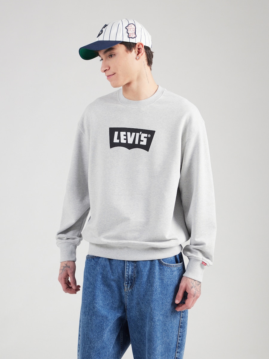 Толстовка LEVI'S  Premium Graphic Crewneck, светло-серый — фото 3