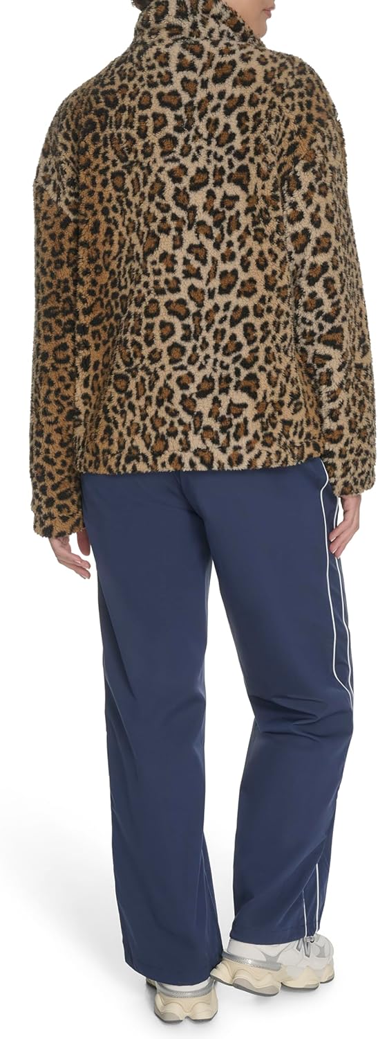 Женская куртка Levi's Sherpa Teddy (стандартные и большие размеры), Leopard — фото 4