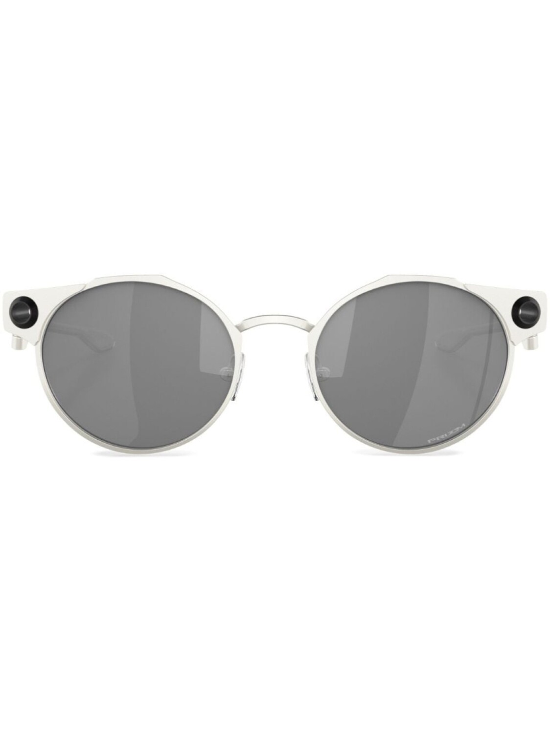 

Oakley солнцезащитные очки Deadbolt в круглой оправе, серебристый