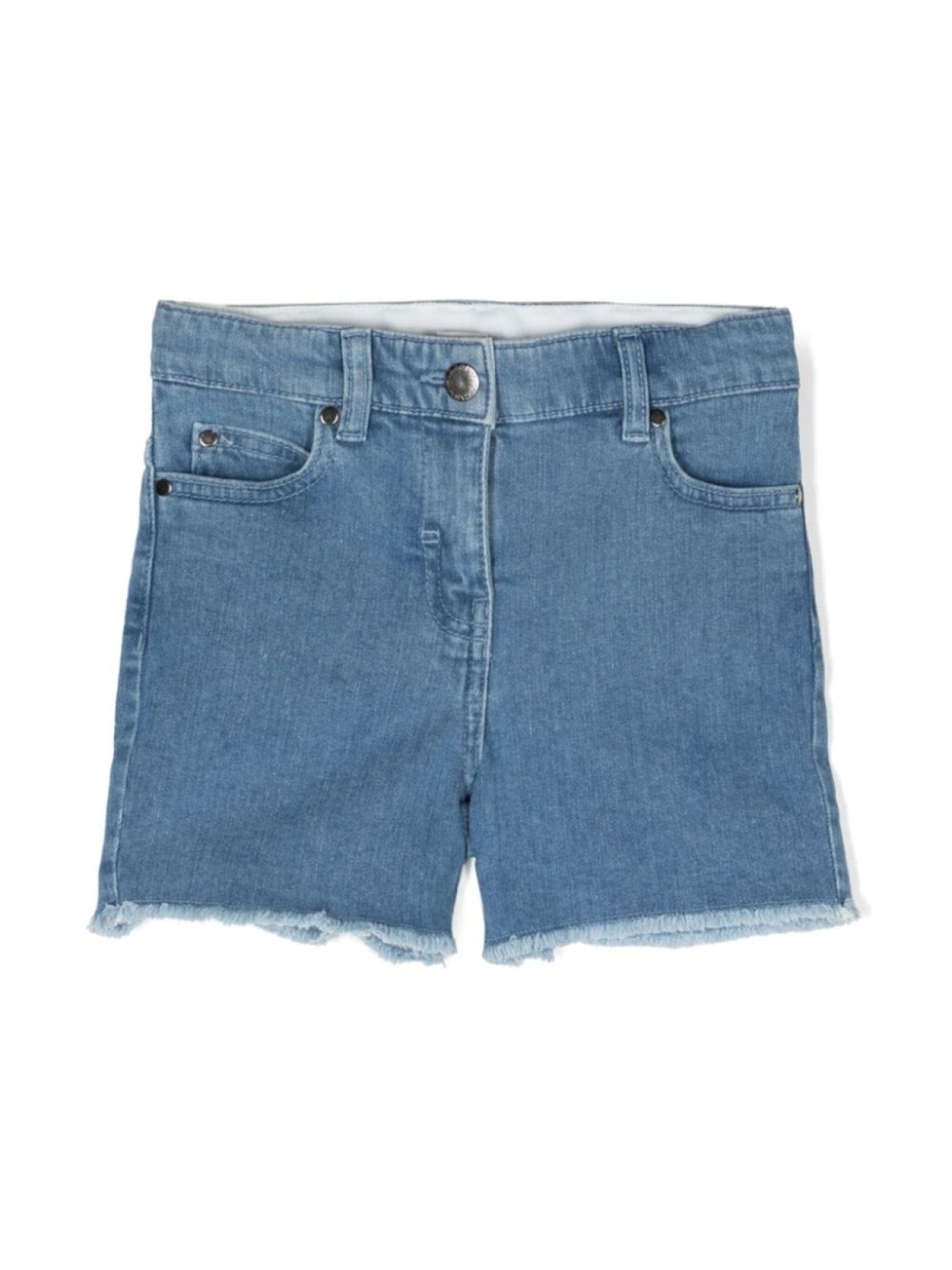 

Stella McCartney Kids джинсовые шорты с бахромой, синий