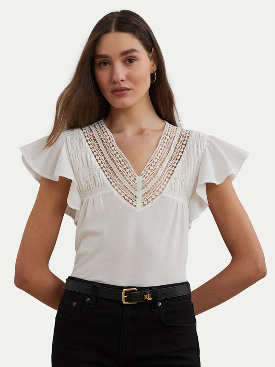 

Блузка свободного кроя 200963917002 Lauren Ralph Lauren, белый