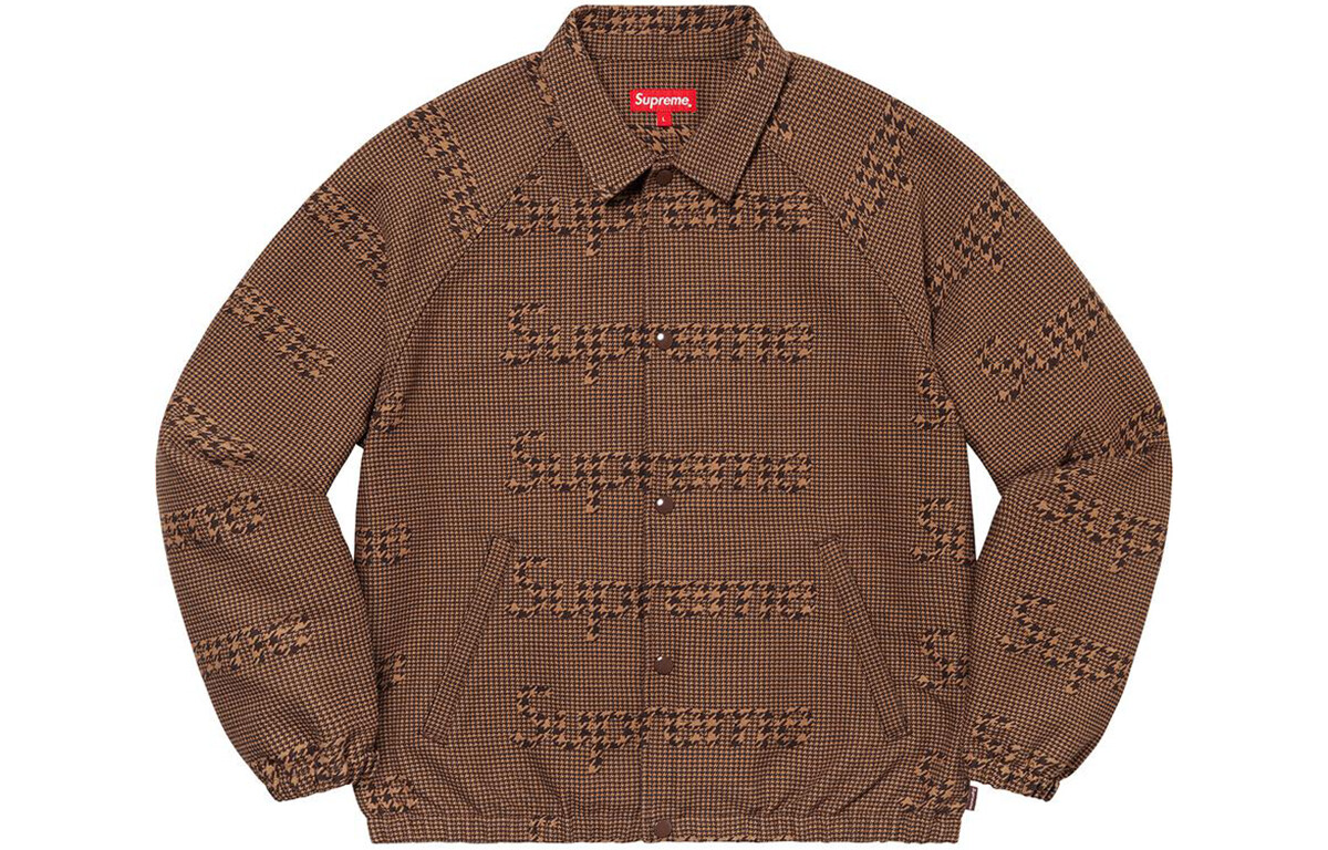 

Куртка Supreme Houndstooth Logos Snap, синий