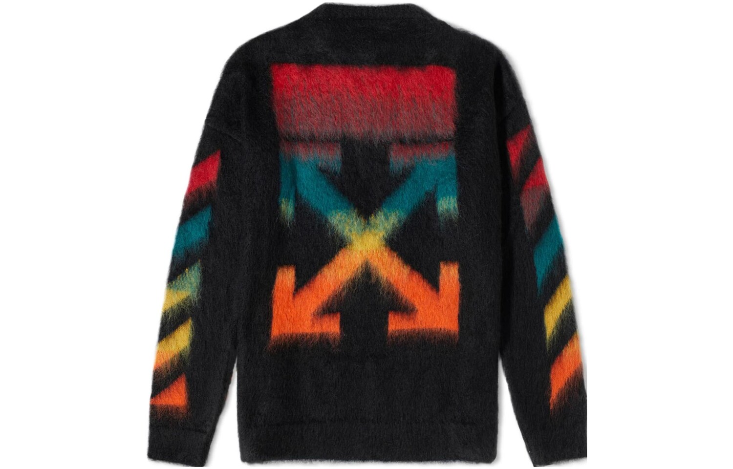 Свитер мужской Off-White с вышивкой, черный / красный