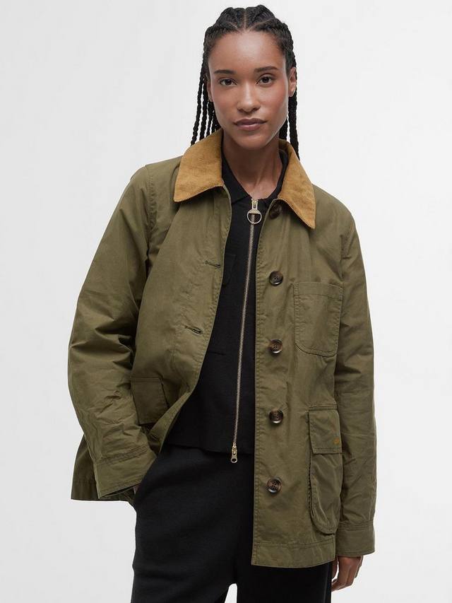 

Переработанная непромокаемая куртка averie Barbour, цвет Green/Ancient Tartan