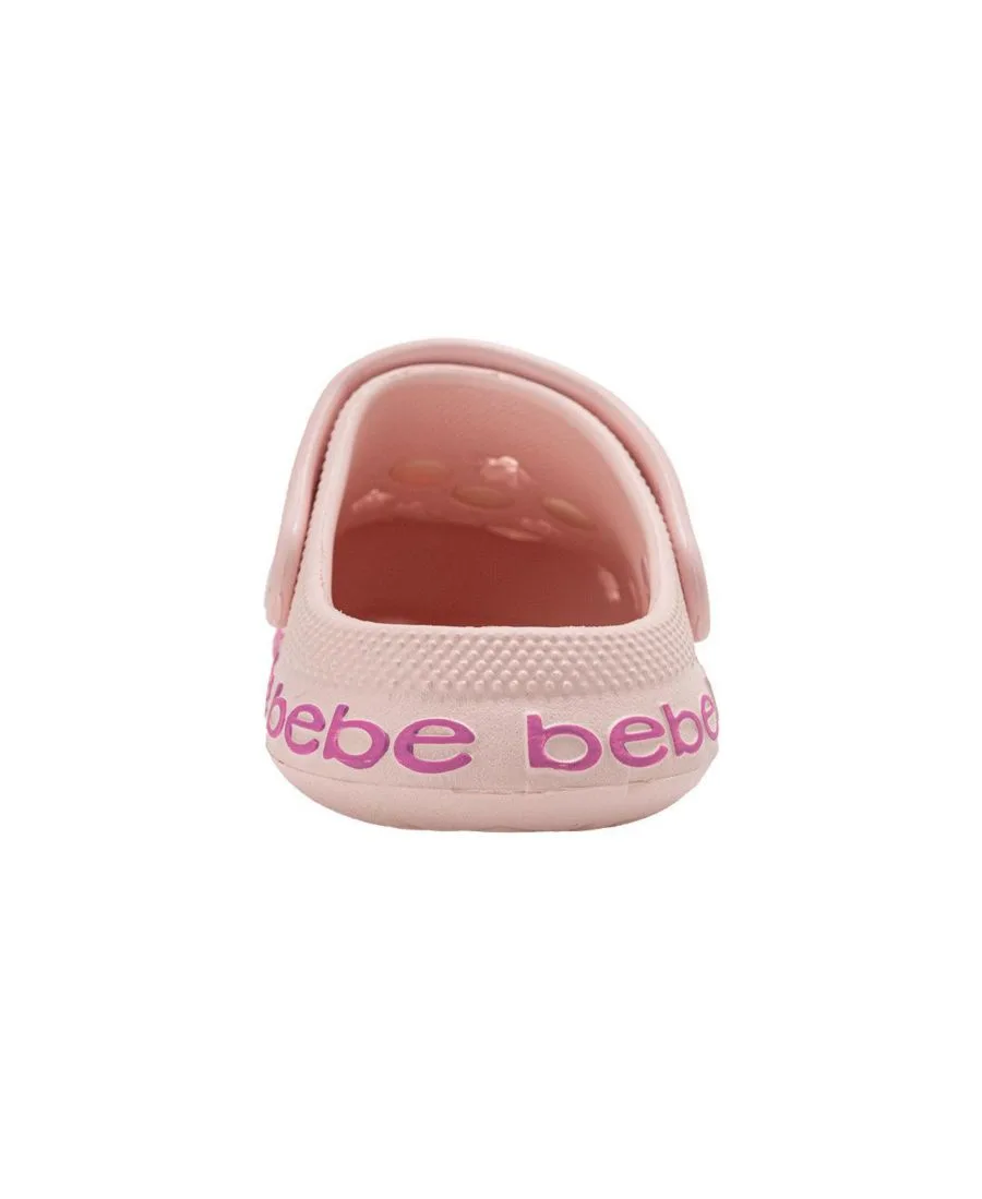 Детские сабо из ЭВА с декоративными элементами и логотипом Bebe, Blush — фото 3