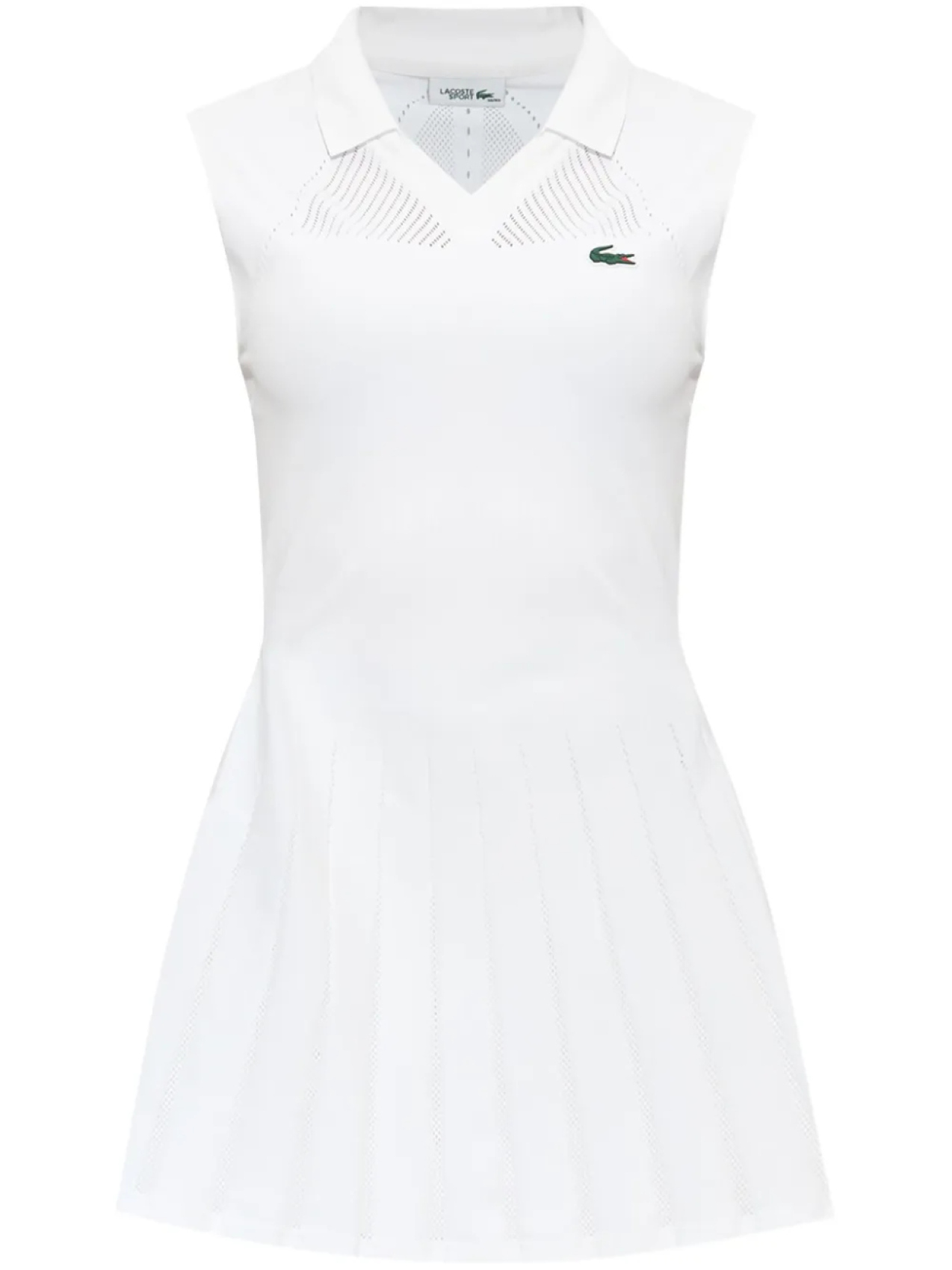 

Платье Lacoste в складку, белый