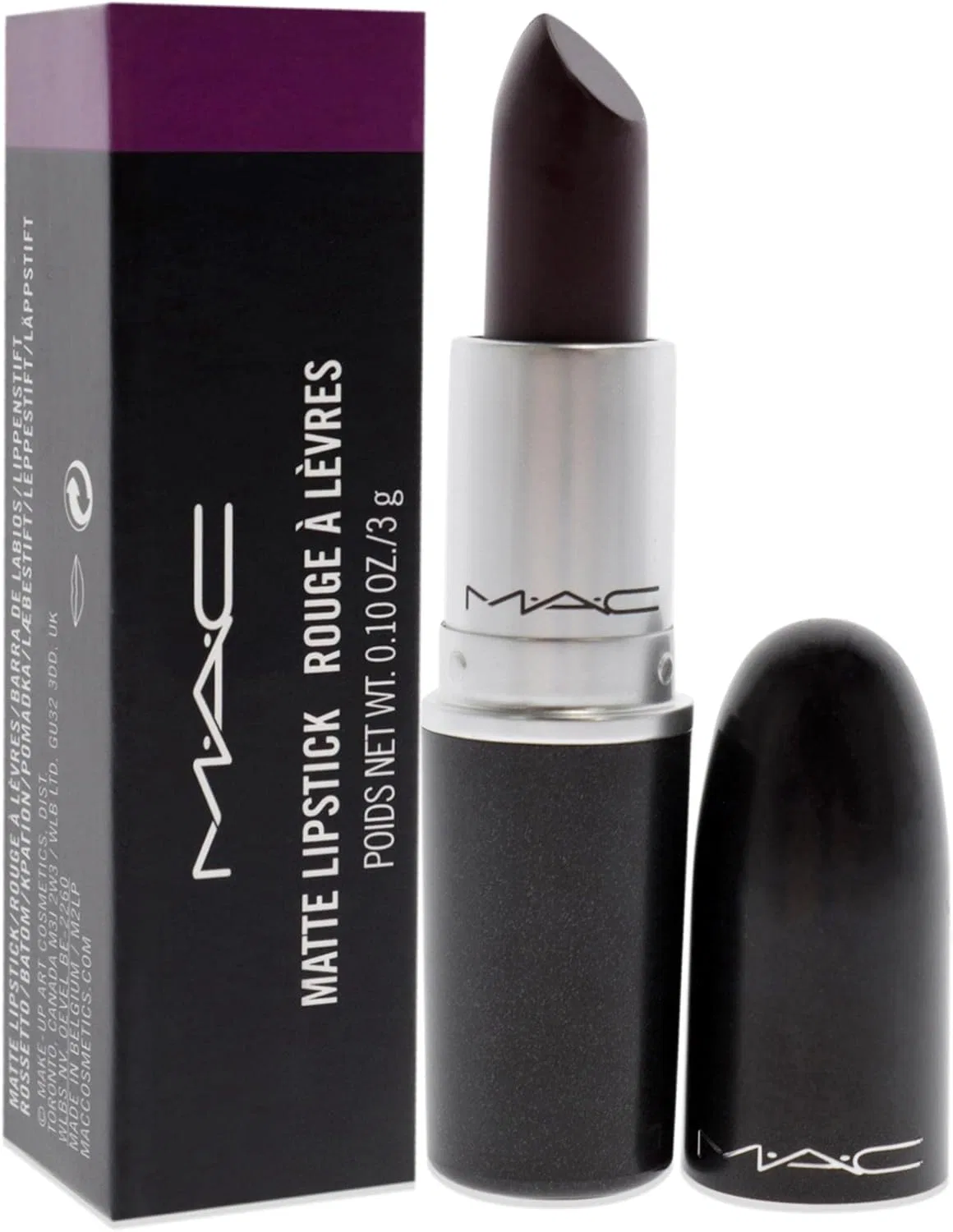 Матовая помада Smoked Purple MAC, 3 г — фото 3