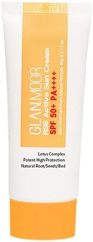 Солнцезащитный крем для лица RSB Active UV Sun Cream SPF50+ PA++++, 60 г, Glan Moor