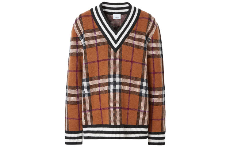 

Трикотажный свитер мужской берёзово-коричневый Burberry