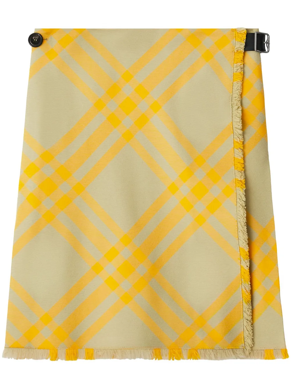 

Клетчатый килт с бахромой BURBERRY, серый