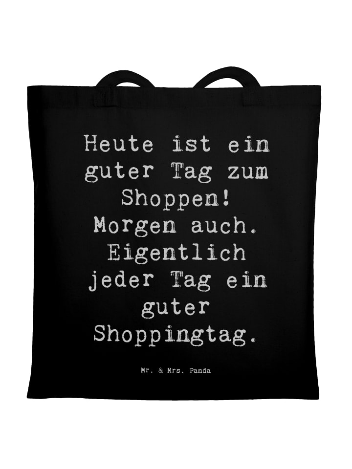 

Сумка Mr. & Mrs. Panda Tragetasche Spruch Heute ist ein guter Tag zum ..., черный