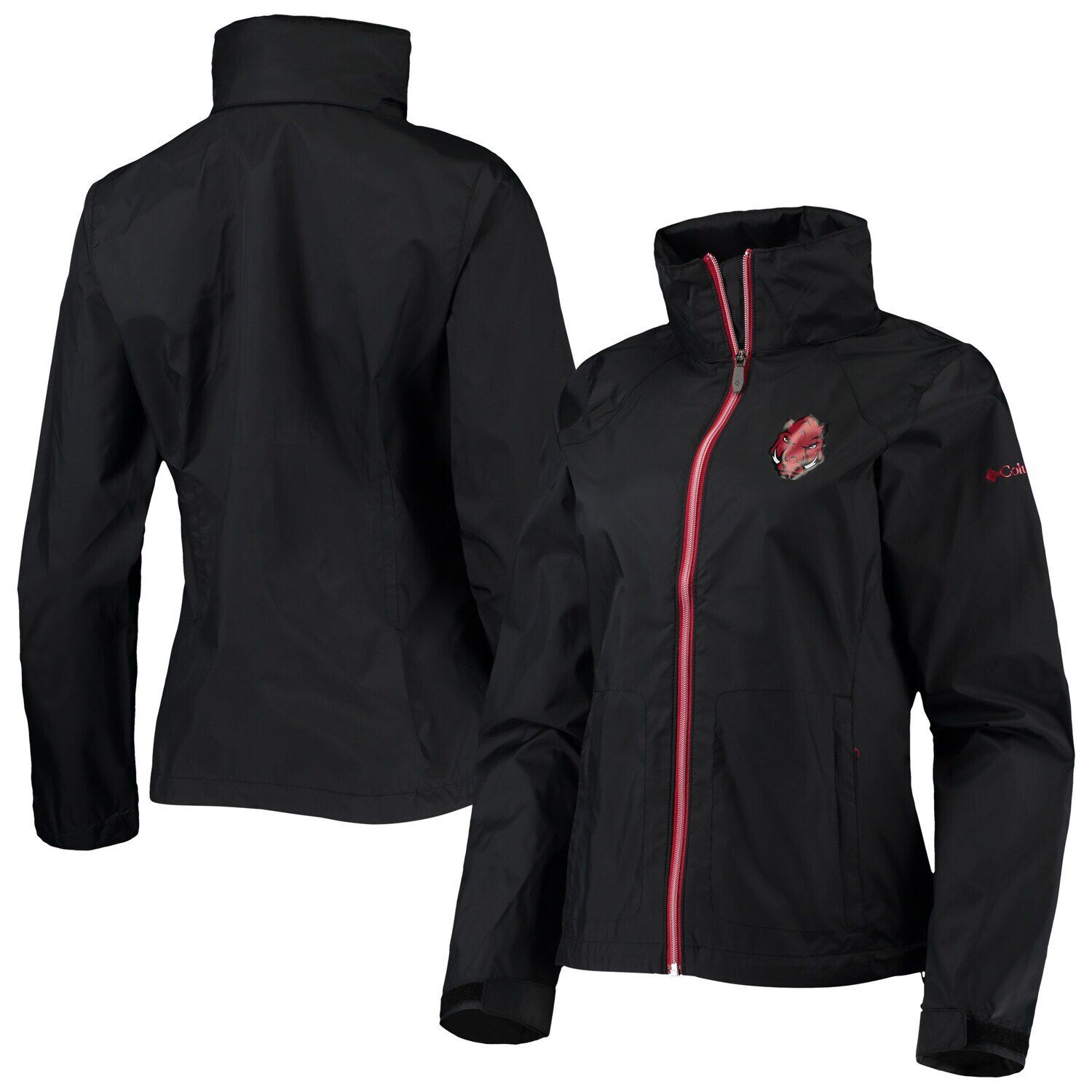

Женская куртка с капюшоном и молнией во всю длину Columbia Arkansas Razorbacks Switchback Black