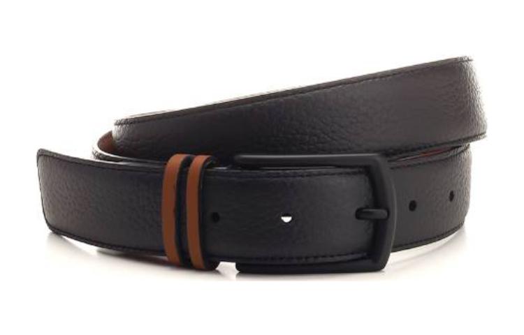 

Ремень с пряжкой Zegna Stripe Ermenegildo Zegna, черный