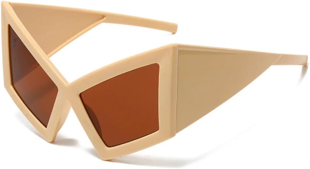 

Модные солнцезащитные очки «кошачий глаз» большого размера для женщин, сине-зеленые, с защитой от УФ-излучения UV400, ретро-градиентные, для мужчин с широкими дужками VRTRFFTR, Khaki Tea