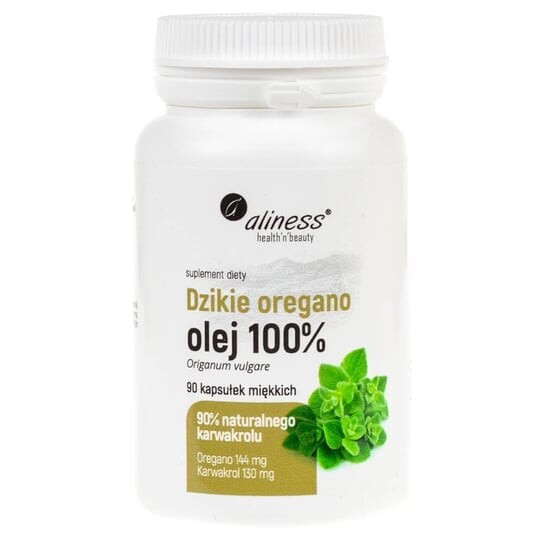 

Medica Herbs, Масло орегано Aliness, Dzikie 100%, 90 капсул