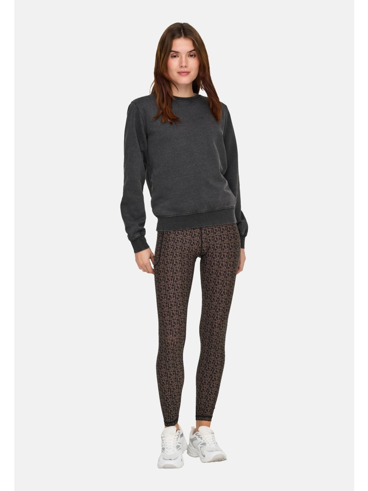 

Only Play Толстовка-куртка «Juna» черного меланжевого цвета