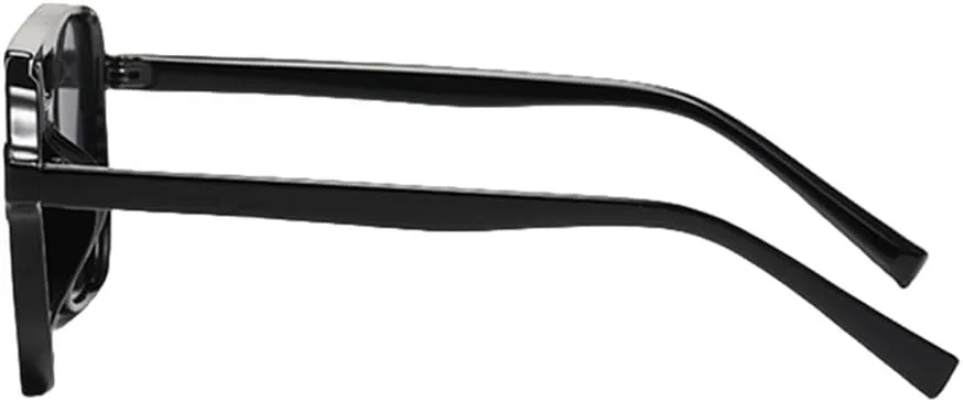 

Ретро солнцезащитные очки для женщин, винтажные, классические, с увеличенной двойной перемычкой, большие овальные, унисекс, с желтыми линзами HHZZYVY, Black Brown