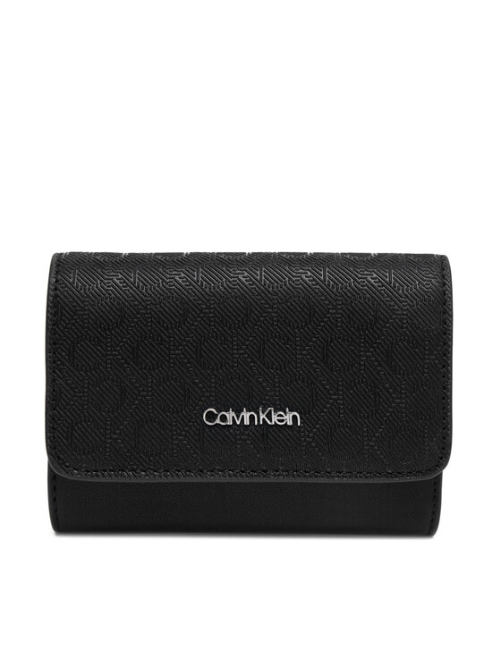 

Маленький женский кошелек Ck Must Small Trifold_Mono K60K612939 Calvin Klein, черный
