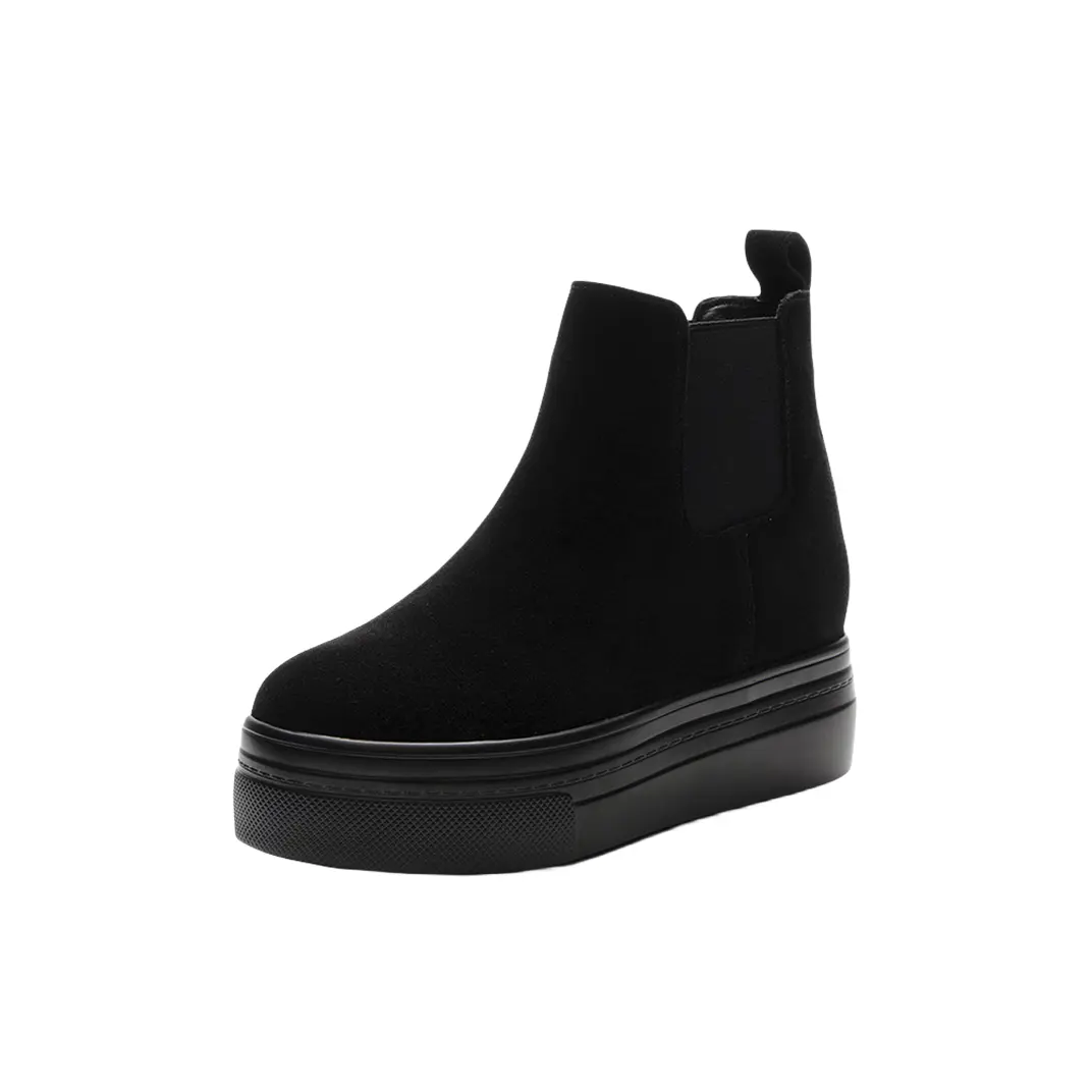 

Ботильоны женские Abcfjg, цвет Black pure nubuck leather single lily
