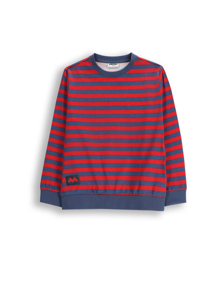 

Рубашка из хлопка с длинными рукавами темно-синего цвета MOKIDA