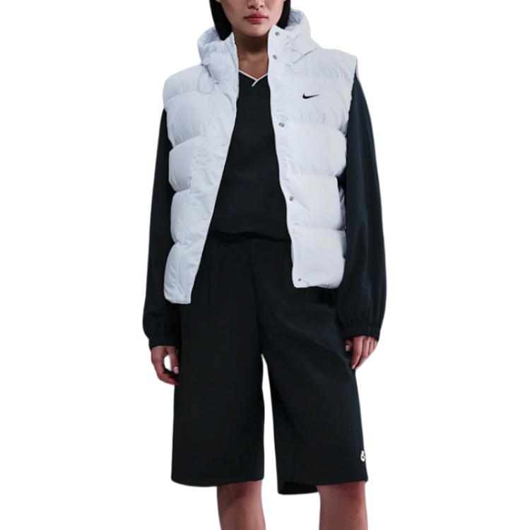 

Пуховик-жилет женский спортивный Nike, белый/черный