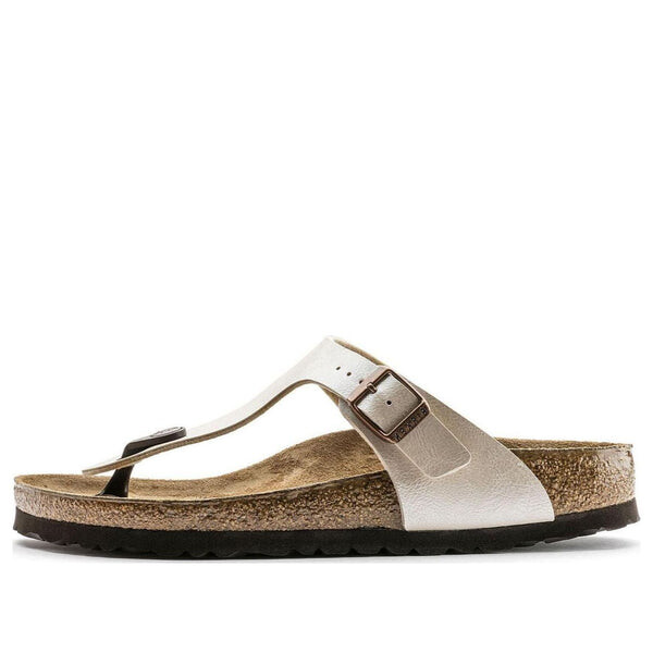 

Тапочки gizeh birko-flor graceful narrow fit sandals 'pearl white' Birkenstock, белый